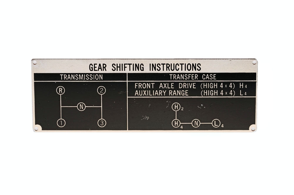 Shift Plate 3 Speed Direct FJ40, FJ45 1971-1973