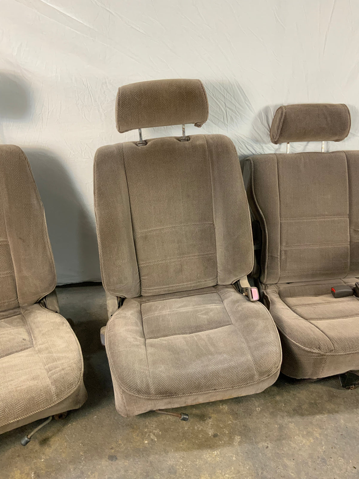Used - Seat Set Brown Cloth (First and Second Row) - FJ80 1993-1994