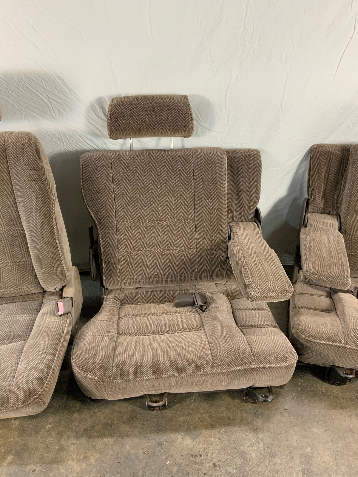 Used - Seat Set Brown Cloth (First and Second Row) - FJ80 1993-1994