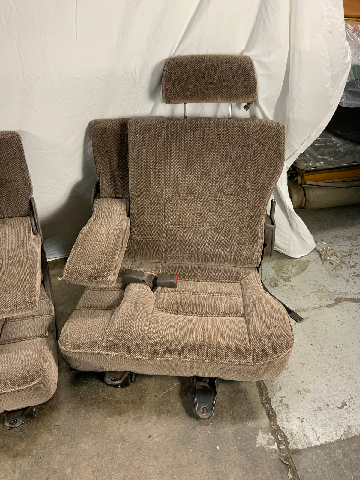 Used - Seat Set Brown Cloth (First and Second Row) - FJ80 1993-1994