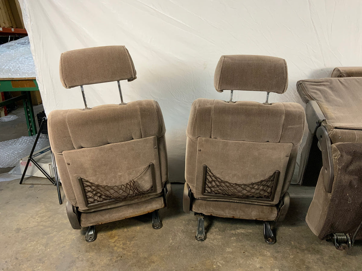 Used - Seat Set Brown Cloth (First and Second Row) - FJ80 1993-1994