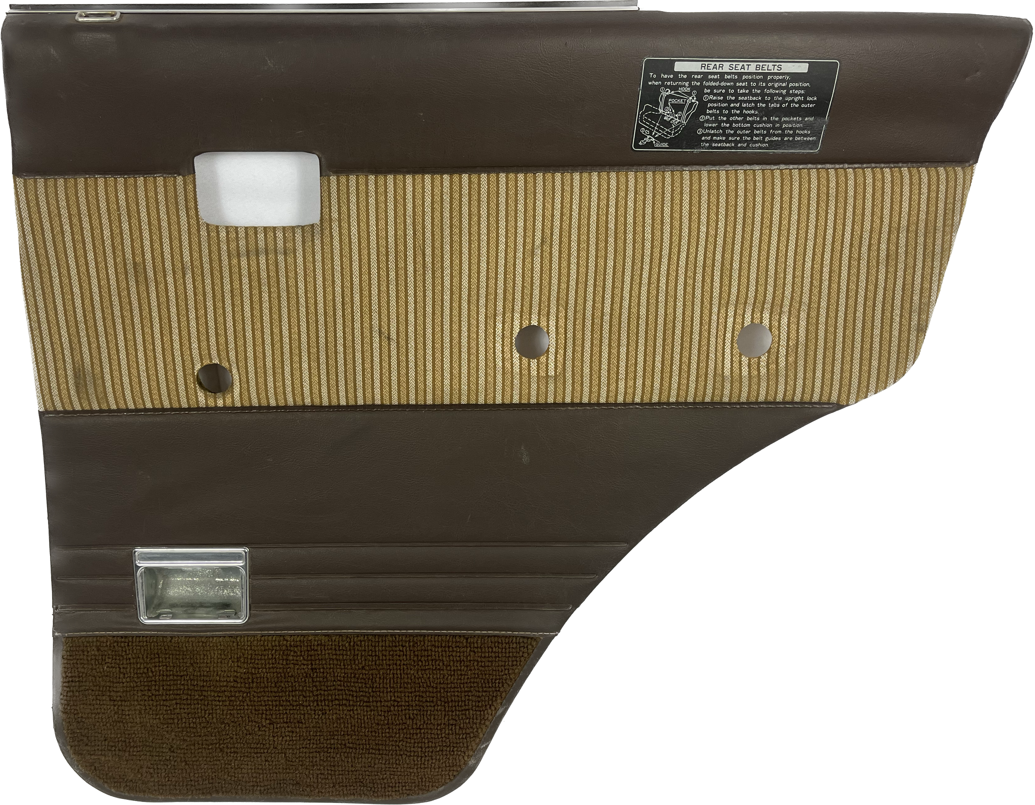 Used - Passenger Rear Brown Door Panel - FJ62 1988-1990 - Cruiser Used - Passenger Rear Brown Door Panel - FJ62 1988-1990 - Cruiser
