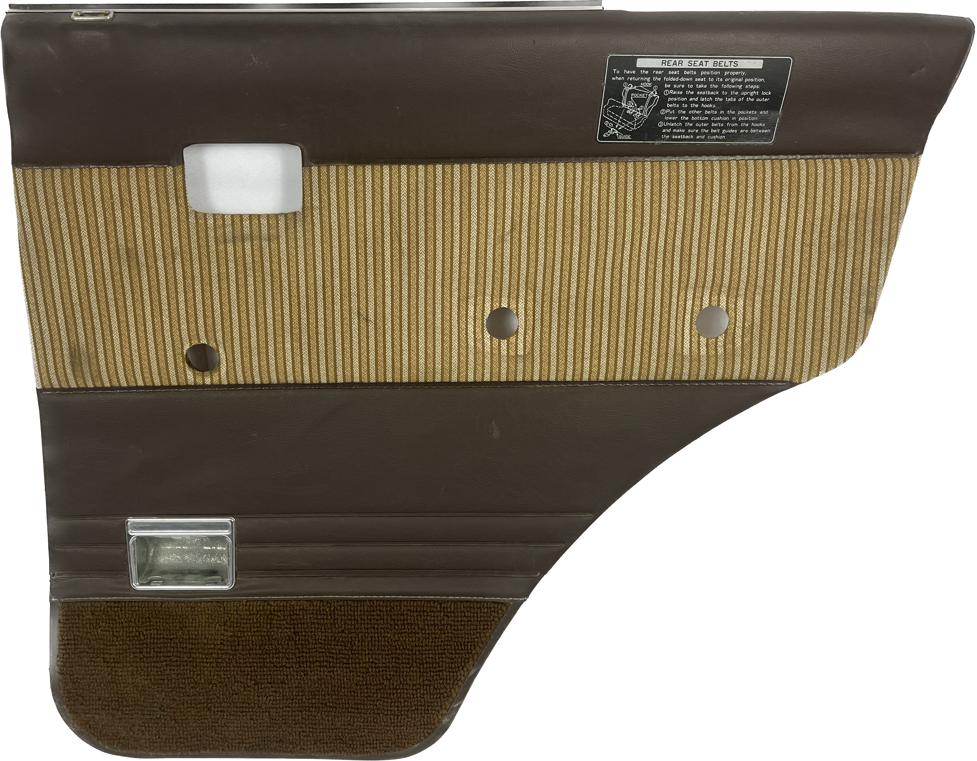 Used - Passenger Rear Brown Door Panel - FJ62 1988-1990 - Cruiser