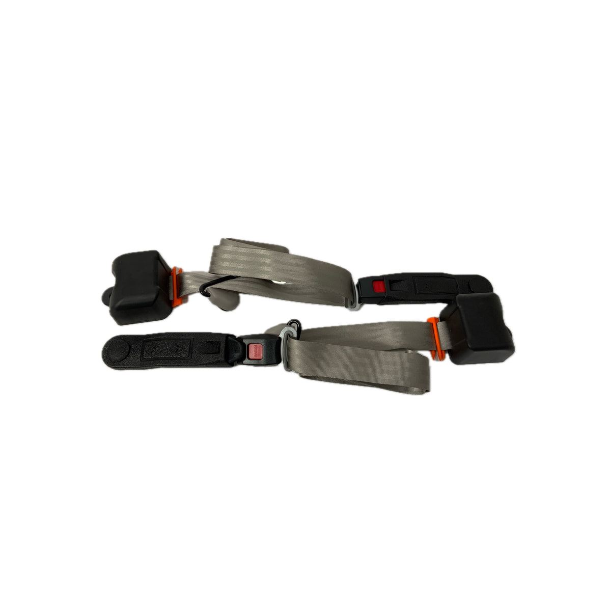 Open Box New - Grey Seat Belts - 3 Point Lap & Shoulder Retractable Front - FJ40, BJ 1979-1984