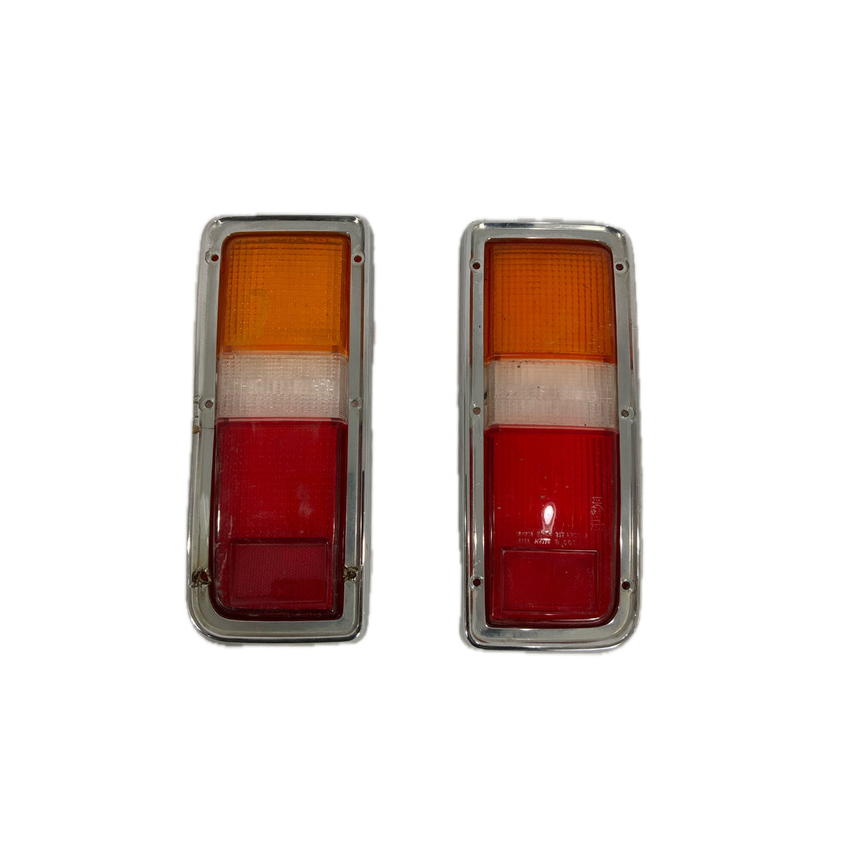 Used - Tail Light Lens and Chrome Trim Pair - FJ55 1977-1980
