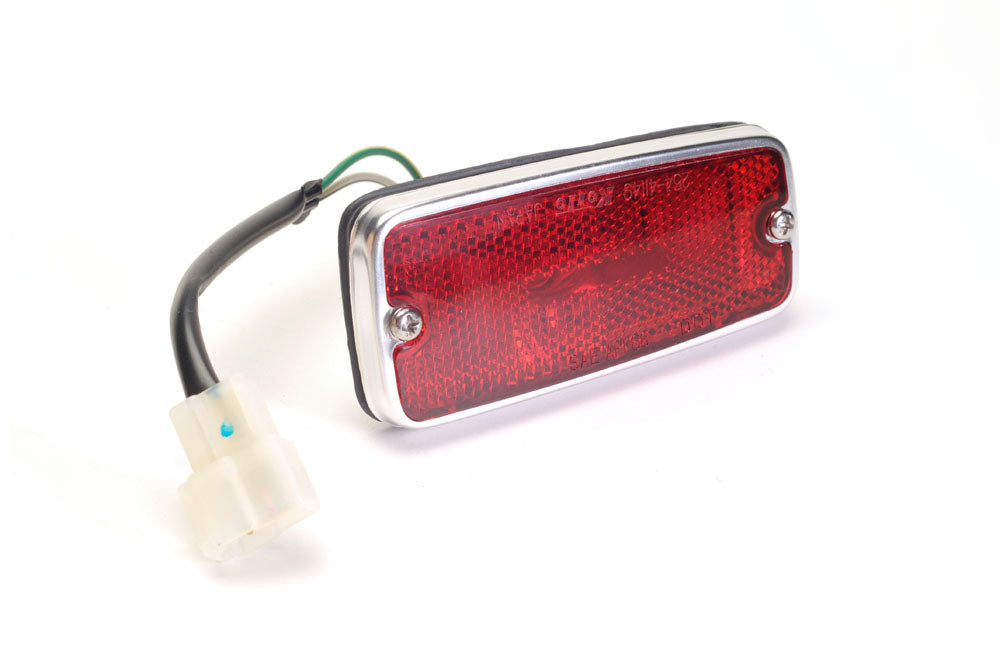 thumbnail image 2 of Genuine Toyota FJ40 FJ45 Front Side Marker Light Set — OEM Amber/Chrome, Pair, Made In Japan 2 of 6