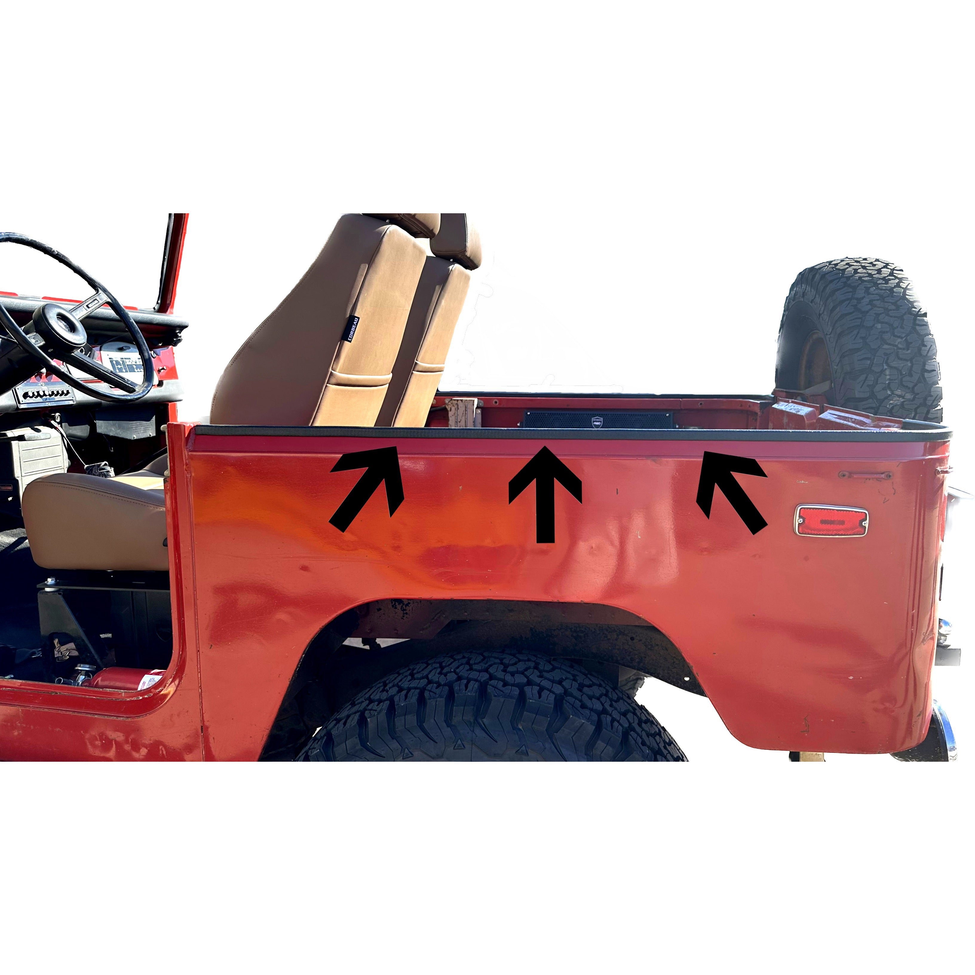 Body Tub Edge Guard / Weatherstrip - Pair - FJ40 -BJ - HJ - 1958