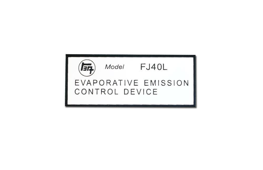 Engine Evaporative Emission Control - Decal -FJ40 - FJ45 - 1972-1978
