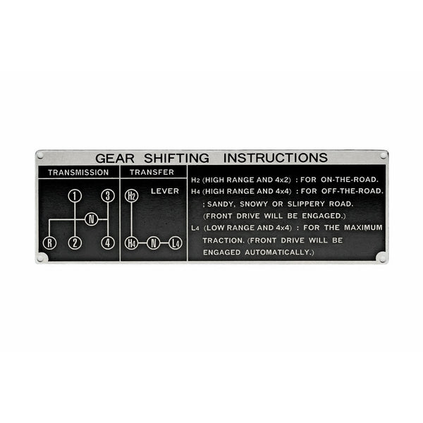Shift Plate 4 Speed FJ40, FJ45, BJ 1973-1984 - Cruiser Corps